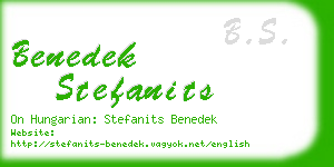 benedek stefanits business card